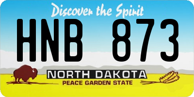 ND license plate HNB873
