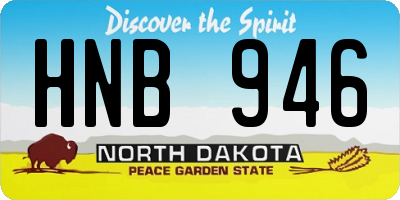 ND license plate HNB946