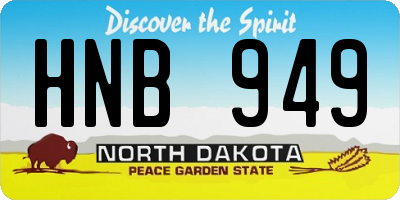 ND license plate HNB949