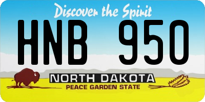 ND license plate HNB950