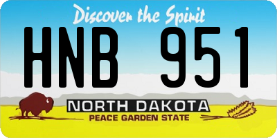 ND license plate HNB951