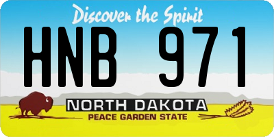ND license plate HNB971