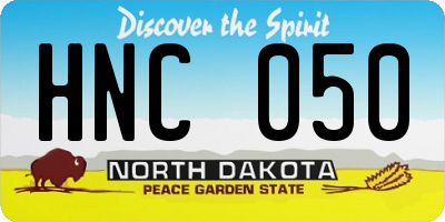 ND license plate HNC050