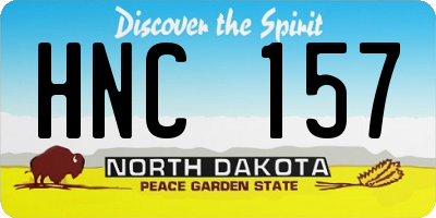 ND license plate HNC157