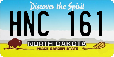ND license plate HNC161