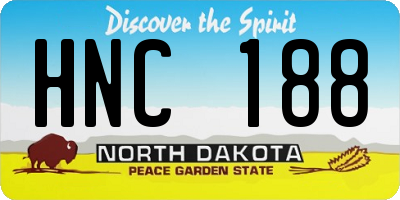 ND license plate HNC188