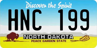 ND license plate HNC199