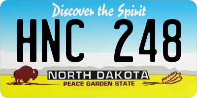 ND license plate HNC248