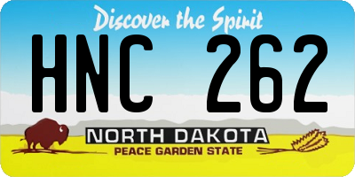 ND license plate HNC262