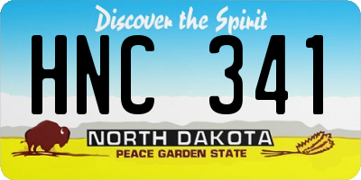 ND license plate HNC341
