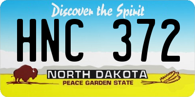 ND license plate HNC372