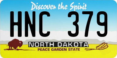 ND license plate HNC379