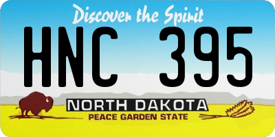 ND license plate HNC395