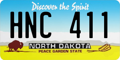 ND license plate HNC411