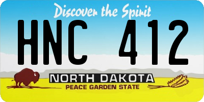 ND license plate HNC412