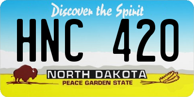 ND license plate HNC420