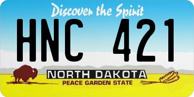 ND license plate HNC421