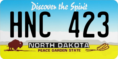 ND license plate HNC423