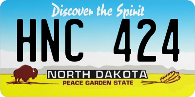 ND license plate HNC424