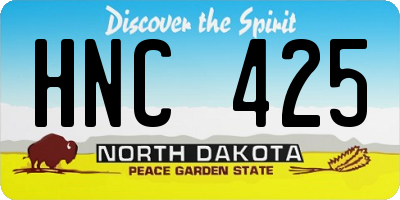 ND license plate HNC425