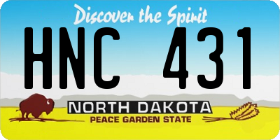 ND license plate HNC431