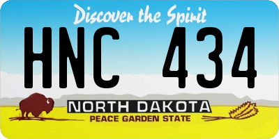 ND license plate HNC434