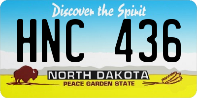 ND license plate HNC436