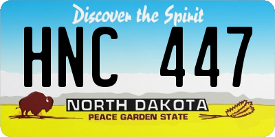 ND license plate HNC447