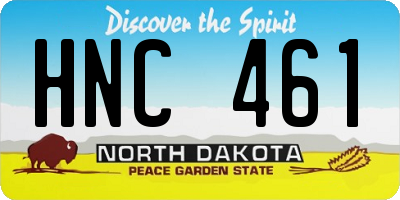 ND license plate HNC461