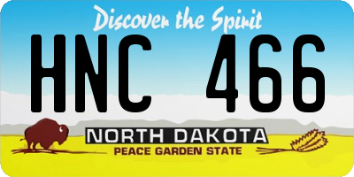 ND license plate HNC466