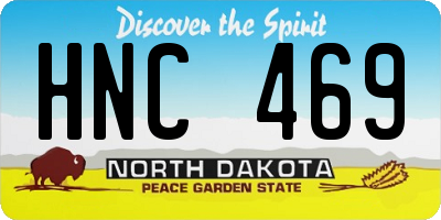 ND license plate HNC469