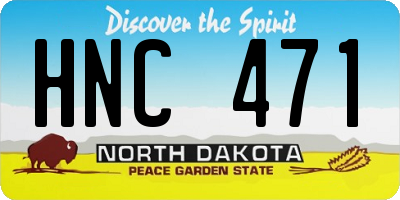 ND license plate HNC471