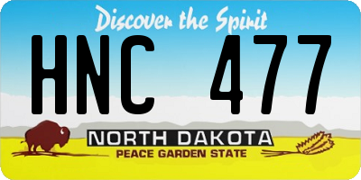 ND license plate HNC477