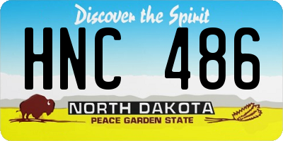 ND license plate HNC486