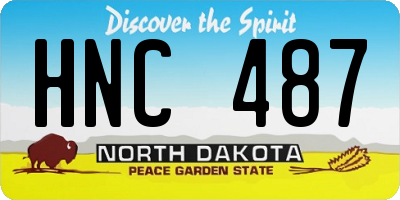 ND license plate HNC487