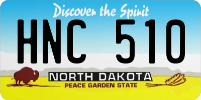 ND license plate HNC510
