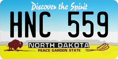 ND license plate HNC559