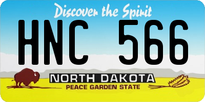 ND license plate HNC566