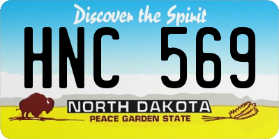 ND license plate HNC569