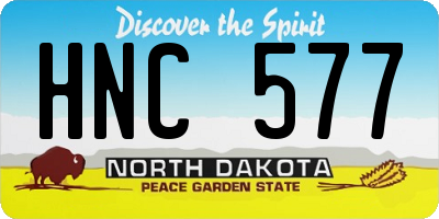 ND license plate HNC577