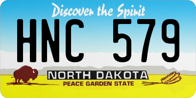 ND license plate HNC579