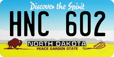 ND license plate HNC602