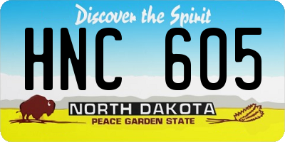 ND license plate HNC605