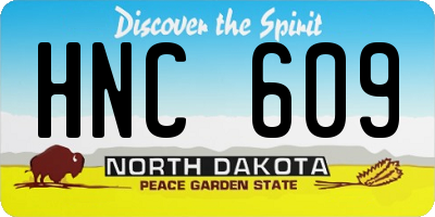ND license plate HNC609