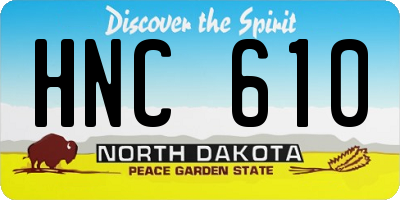 ND license plate HNC610