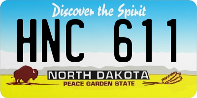 ND license plate HNC611
