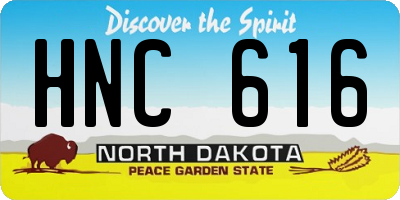ND license plate HNC616