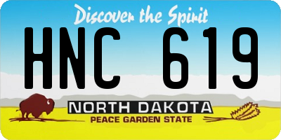 ND license plate HNC619