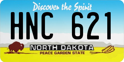 ND license plate HNC621
