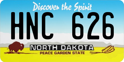 ND license plate HNC626